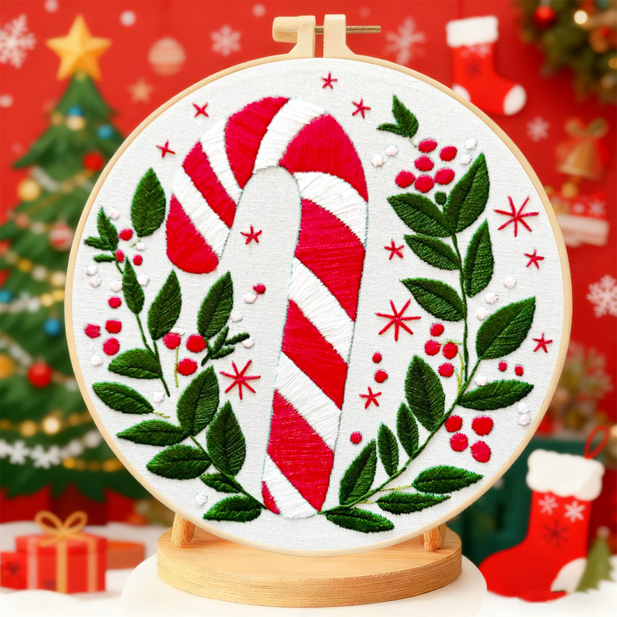 Bolsas de materiales de bordado transfronterizas explosivas de Navidad dos algodón de alta calidad bordado fábrica de decoración del hogar al por mayor