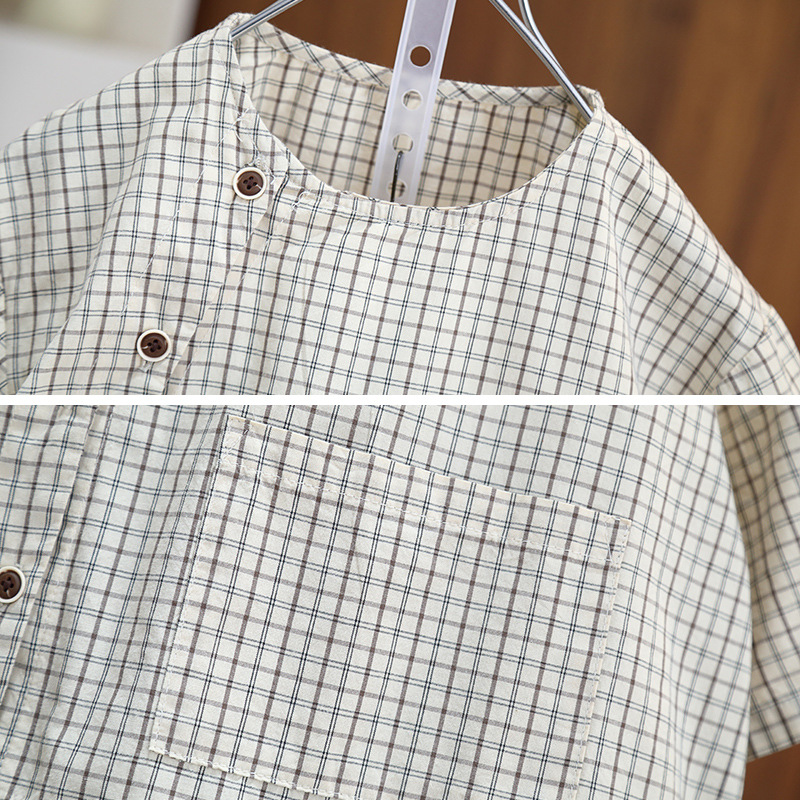 7239 Camisas falsas de dos piezas para niños de verano Pantalones cortos de herramientas para niños 2025 nuevo traje de verano para bebés de moda de manga corta