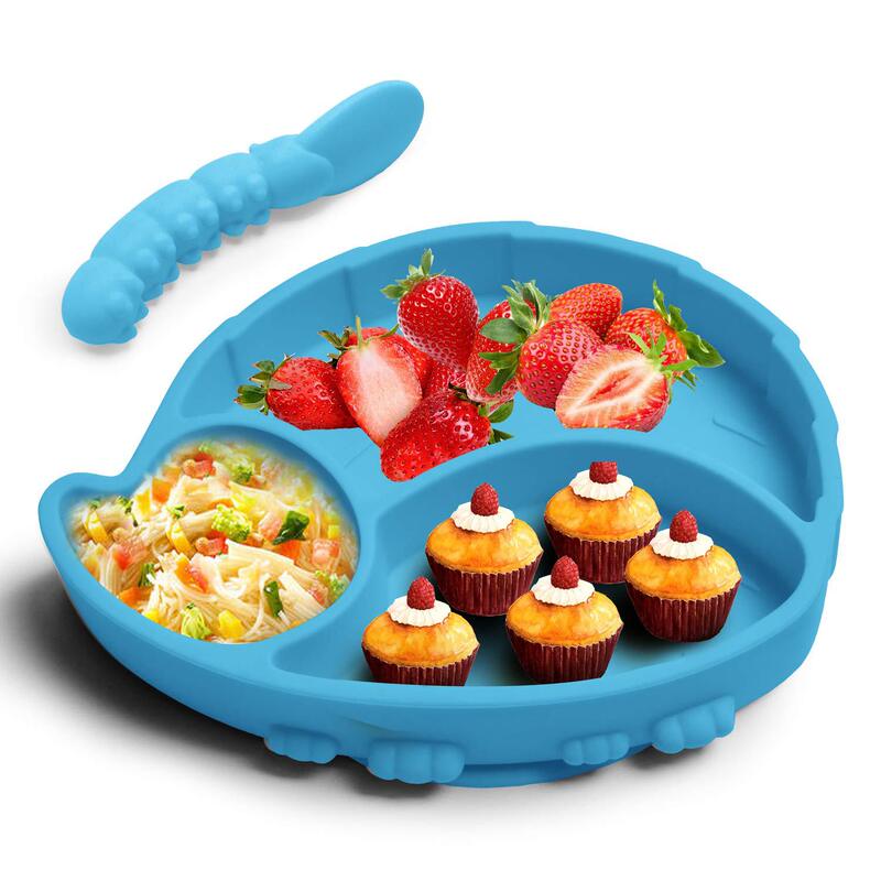 Factory Customized Kidsren's Silicone Dinner Plate with Compartments, Baby Suction Cup and Bowl, Integrated Suction Cup Type, Kidsren's Tableware Set Factory Customized Kidsren's Silicone Dinner Plate with Compartments, Baby Suction Cup and Bowl, Integrated Suction Cup Type, Kidsren's Tableware Set