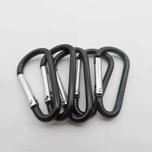 Cheap No. 5 Spot D-Type Carabiner, Hoist Spring Aluminum Alloy Hook, Climbing Hook Black