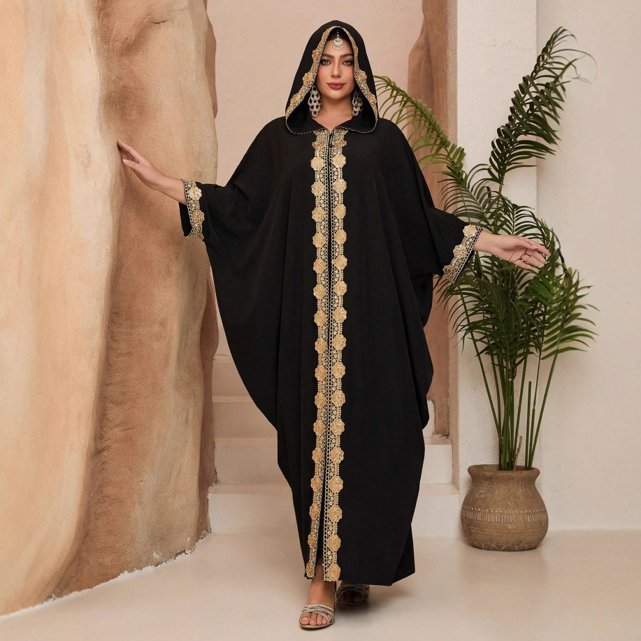 Robe longue brodée ample pour femme, style transfrontalier africain, robe grande taille pour femme_voghion.com
