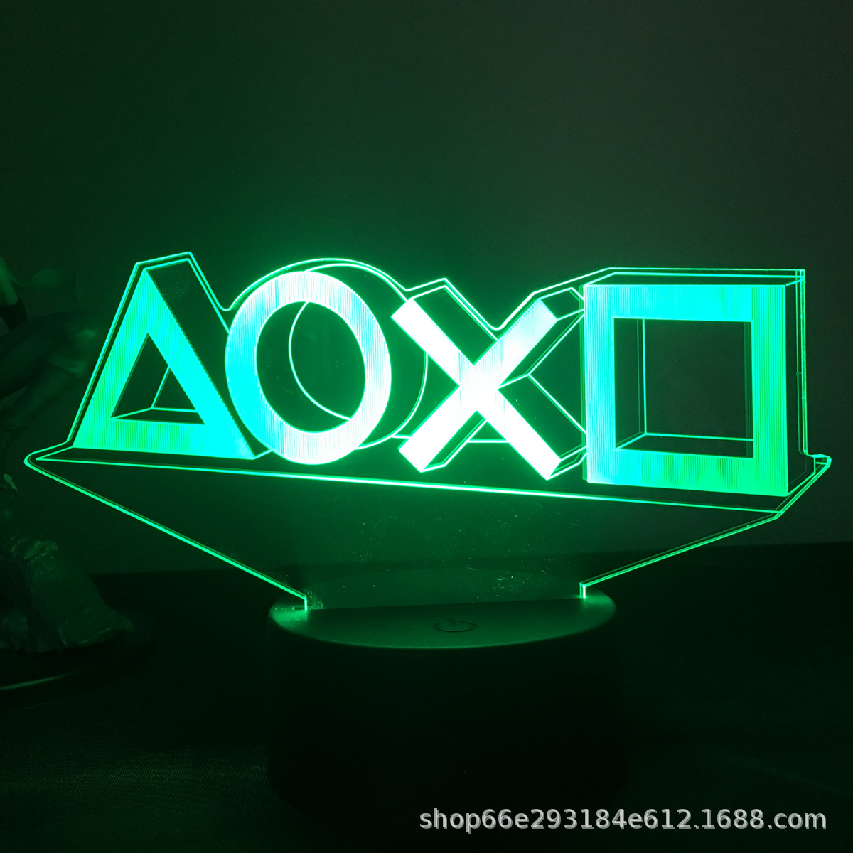  Controlador de juegos PS/Xbox con auriculares 3D, lámpara LED multicolor, acrílico, regalo para exportación
