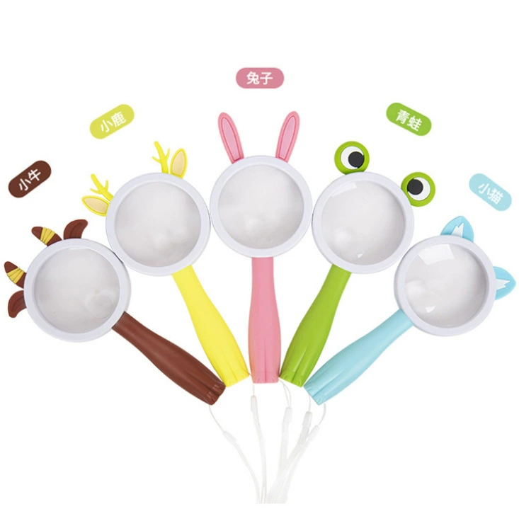 Детская портативная мультяшная увеличительное стекло с защитой от падения, детский сад, научный эксперимент, игрушка, Детский милый подарок