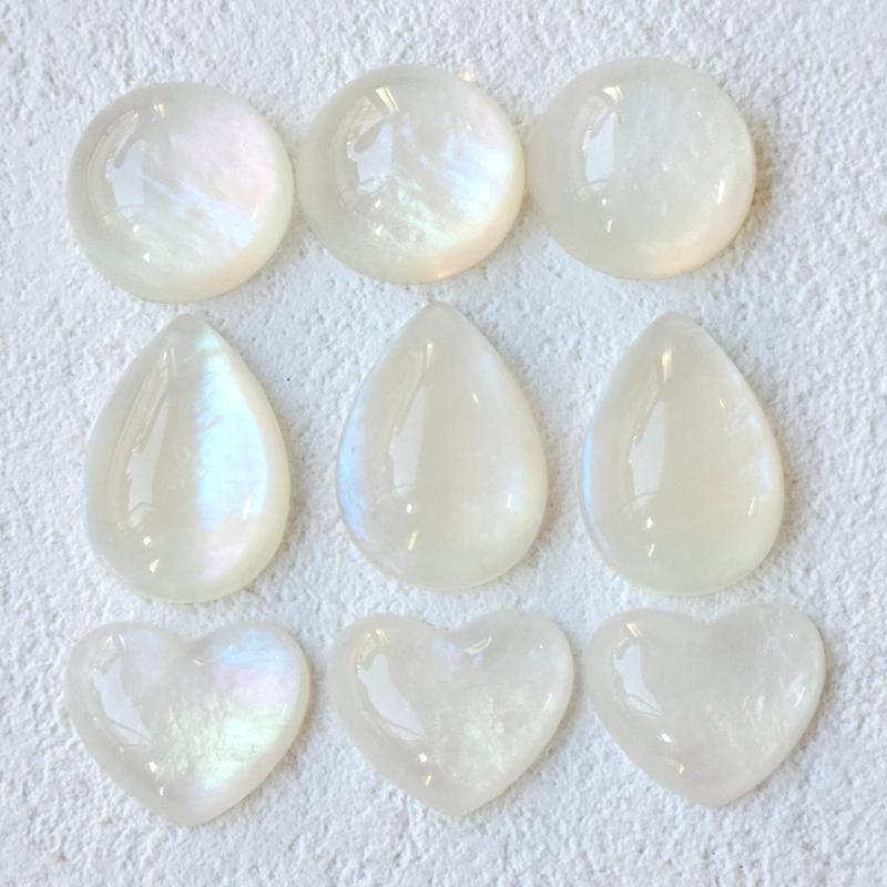 20mm日式极光幻彩爱心水滴半圆树脂贴片耳饰发夹diy饰品配件批发|undefined