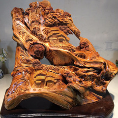 Taihang Yabai Root Carving, Red Oil Flowing Fragrant, Shape-Specific Wood Carving, Home and Office Craft Decoration, Wholesale