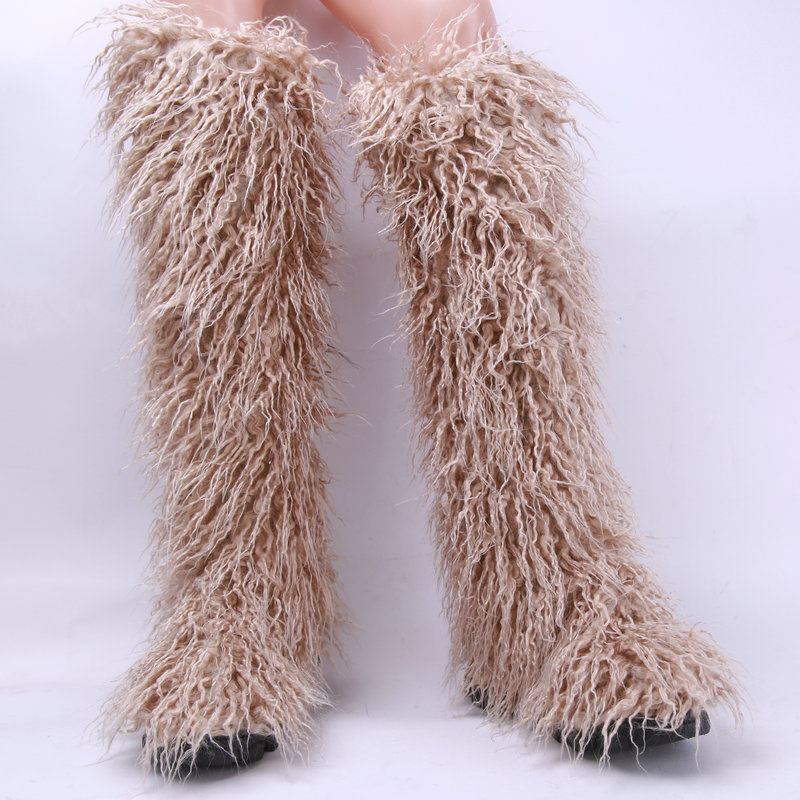 Women's Snow Boots Over The Knee Fur Lined Winter Boots_voghion.com