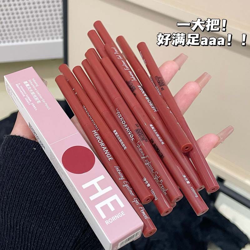 HERORANGE ink wing fluye eyeliner lápiz de gel natural duradero impermeable anti-transpiración no se desvanece lápiz de ojos novato image 3