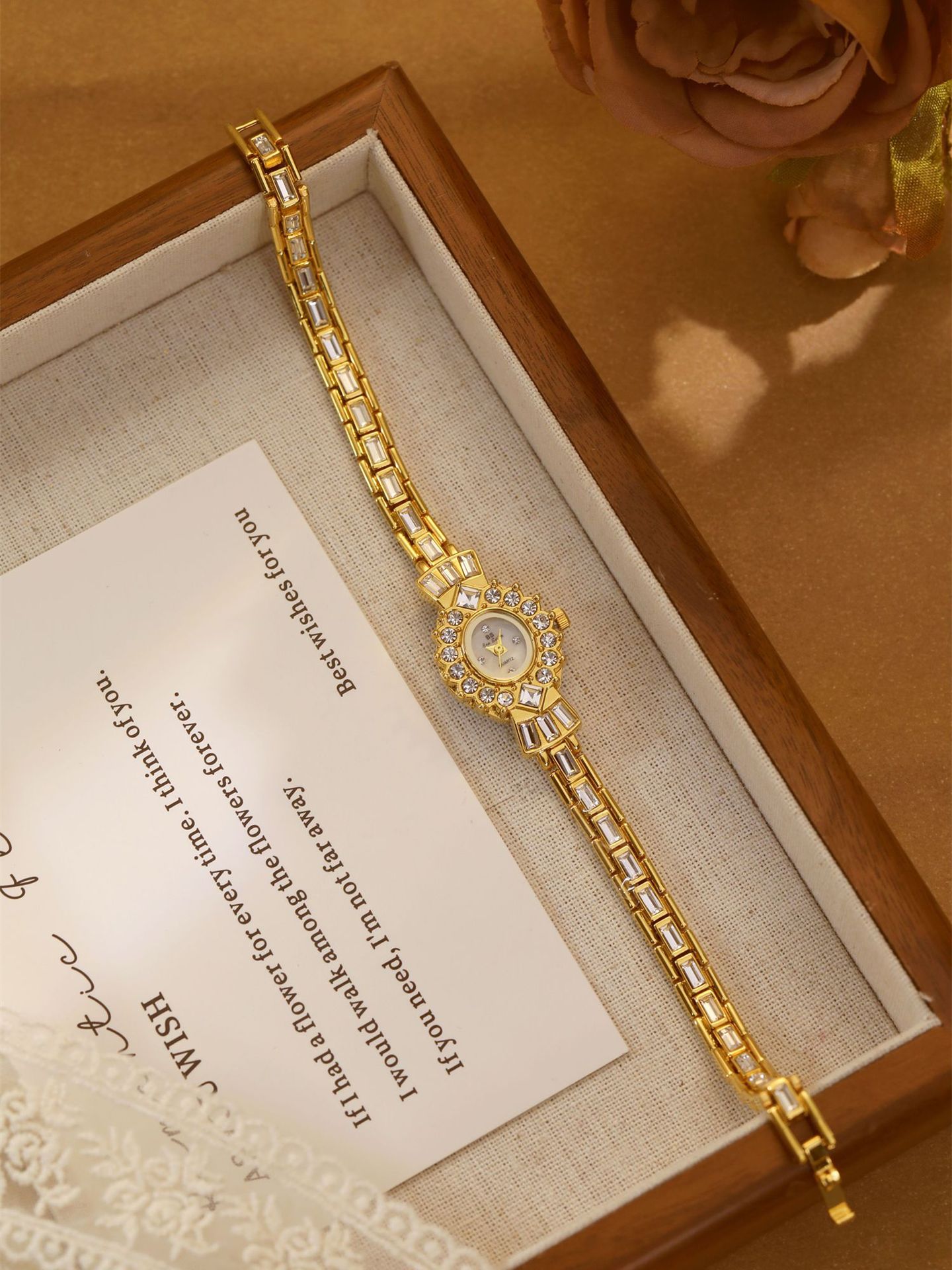 30g Weight Tempered Glass Mirror Material Alloy Strap Material Watch Classification Pointer Display Type Jewelry Buckle Buckle Style Oval Dial Shape Daily, Tea Party Occasion Quartz Movement Solid Color Pattern Women's Gender Luxurious, Shiny Style Luxurious Shiny Solid Color Jewelry Buckle Quartz Watch Women's Watches 4