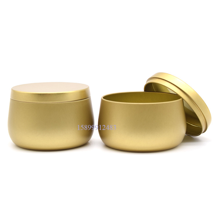 Tarro de Hojalata para Velas Aromáticas 8 oz Forma Abombada para Dulces y Regalos