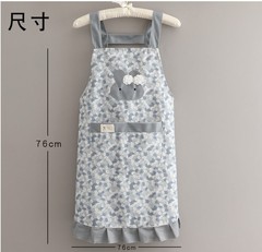 時尚竹節棉背帶圍裙家用廚房做飯防污透氣圍腰女罩衣大人工作服