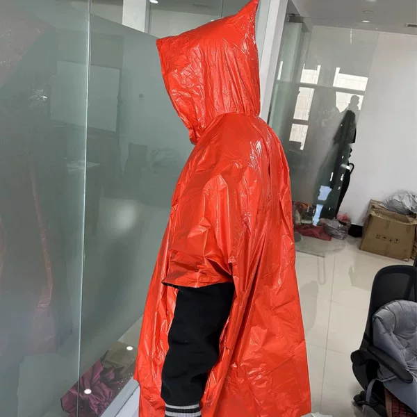 Outdoor Portable Emergency Raincoat, Long Style for Cycling, Thickened, Reflective, Windproof, Emergency Hiking, Multi-Functional Raincoat Wholesale