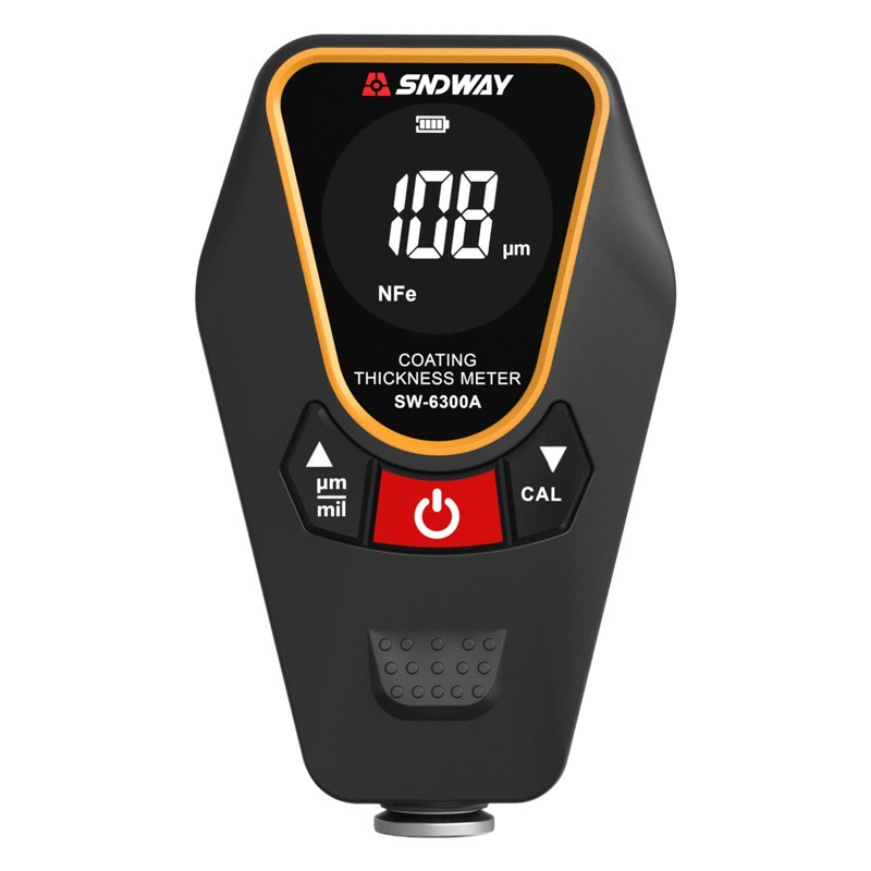 Измеритель толщины покрытия Shendawei SW6300A, толщиномер автомобильной краски, тестер поверхности покрытия, измеритель толщины лакокрасочного слоя SNDWAY