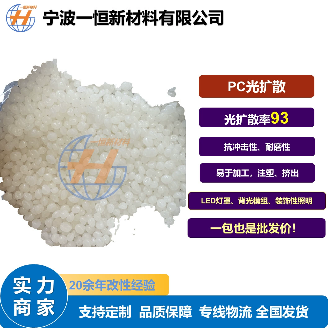Пластиковые частицы для диффузии света ПК с светопропусканием 93, равномерно распределенные и мягкий свет, доступны для точечных скидок.