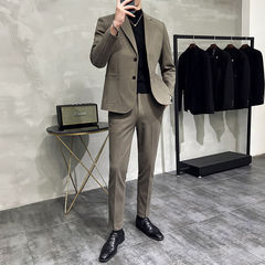 春秋シーズンは毛を厚くします。カジュアルスーツの男性スーツです。