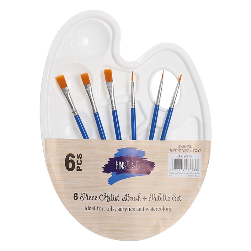Juego de pinceles de paleta transfronterizos, suministros de pintura para el aprendizaje del arte infantil, fabricante de paletas de acuarela, venta al por mayor creativa