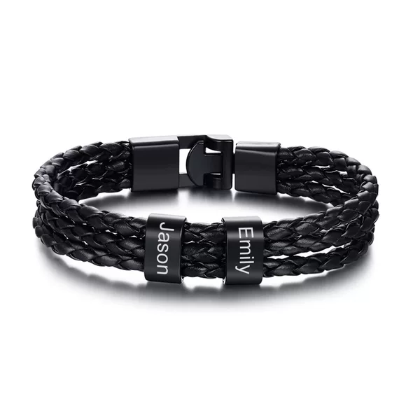 Three layers of black lettering + 2 black buckles