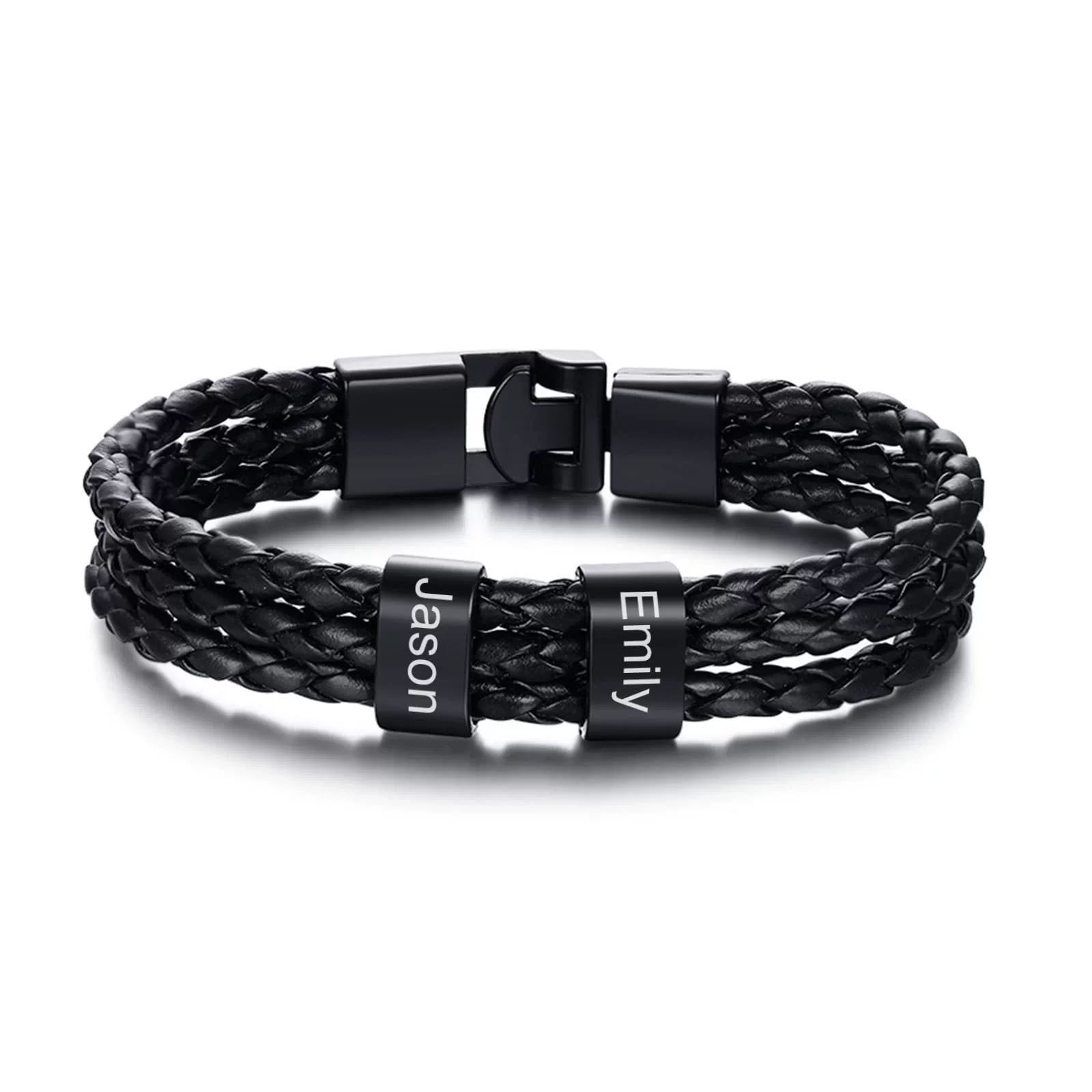 Black bracelet stainless steel