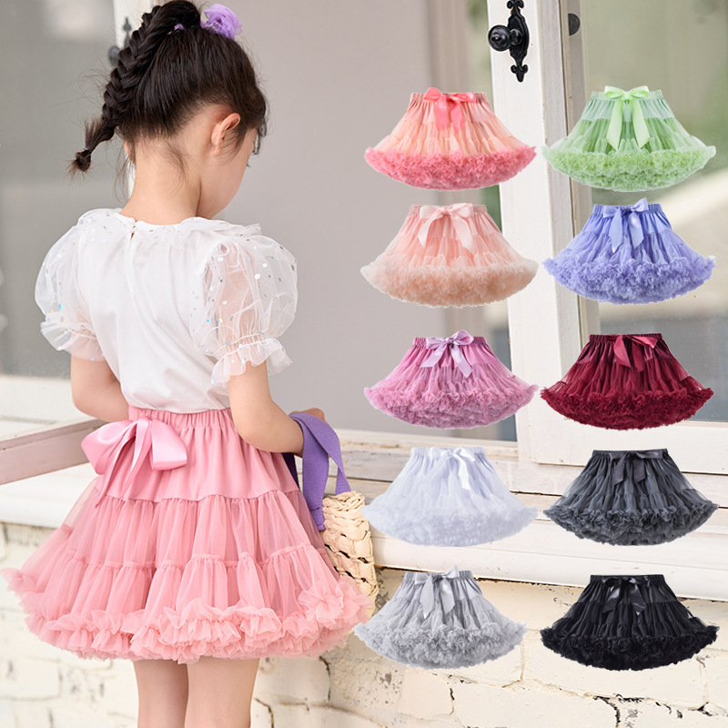 Cross-Border Girls' European and American Children's Clothing Skirts, Girls' Milan Classic Style Christmas Children's Mesh Puffy Princess Dress Cross-Border Girls' European and American Children's Clothing Skirts, Girls' Milan Classic Style Christmas Children's Mesh Puffy Princess Dress