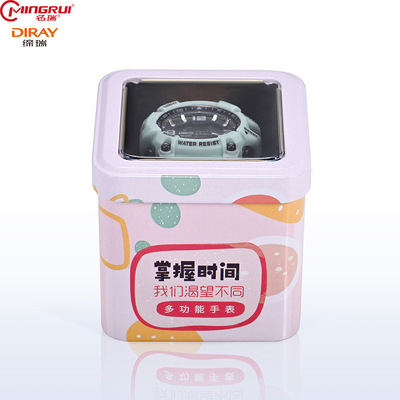 缔瑞名瑞盒装手表送礼礼品原装盒通用 精美铁盒运动表 包装盒批发