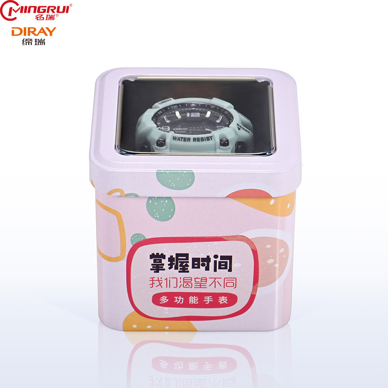 缔瑞名瑞盒装手表送礼礼品原装盒通用 精美铁盒运动表 包装盒批发