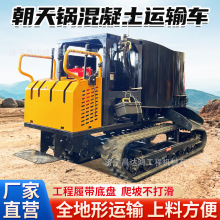 履带式混凝土搅拌车 平口朝天锅工程专用搅拌设备 移动履带搅拌机