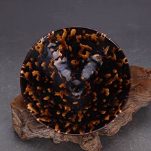 宋代吉州窑手工瓷玳瑁釉窑变斗笠碗仿出土老货古瓷器古玩收藏摆件