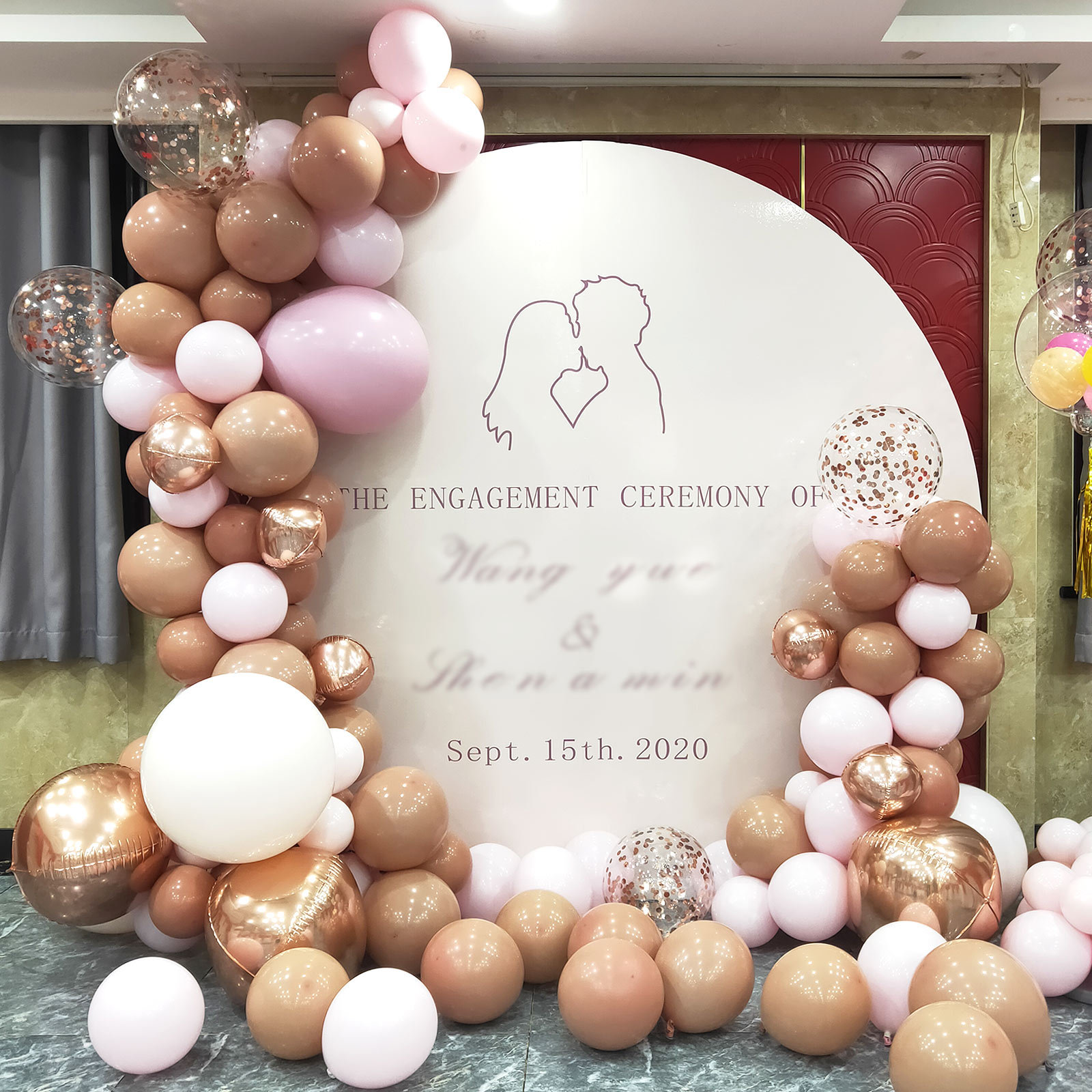 Thickened and enlarged 18-inch latex duck balloons for birthday party chain decoration, featuring pink and blue retro color balloons.