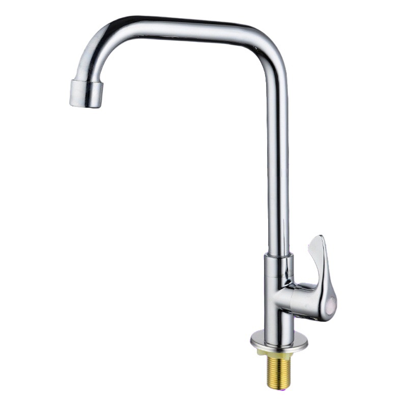 grifo de enfriamiento único de cobre completo para ingeniería doméstica bola giratoria universal lavabo de verduras grifo de cocina