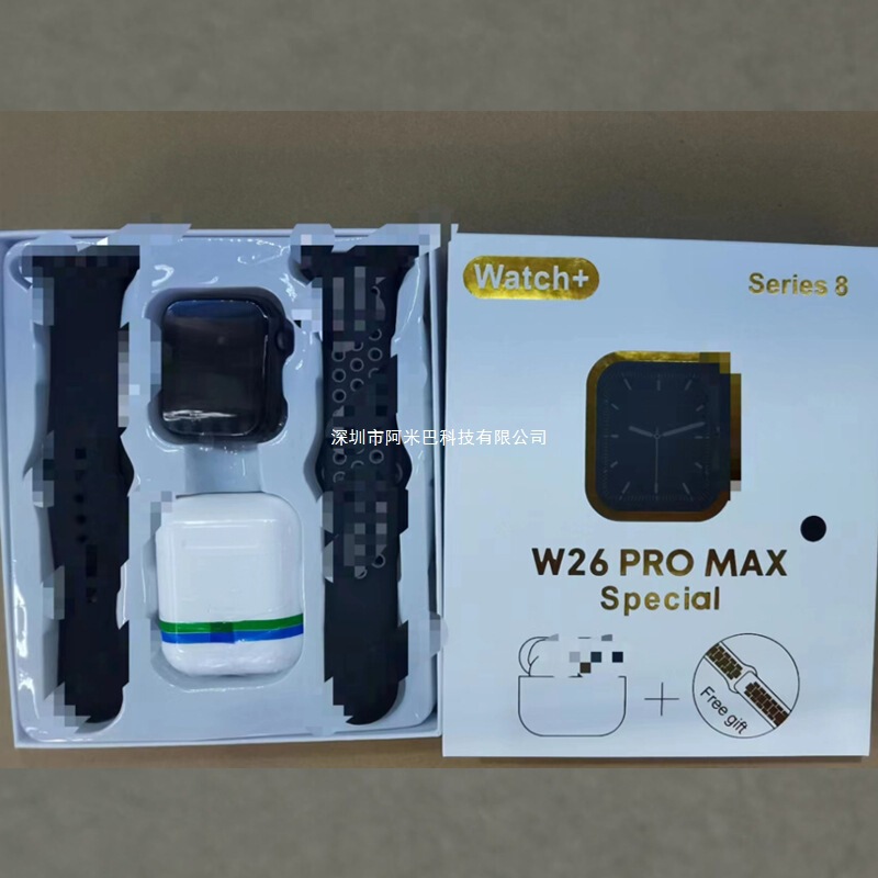 W26 Promax Smart Watch Wireless Headset Two-In-One Combination Set Heart Rate Sports Step Bluetooth Call