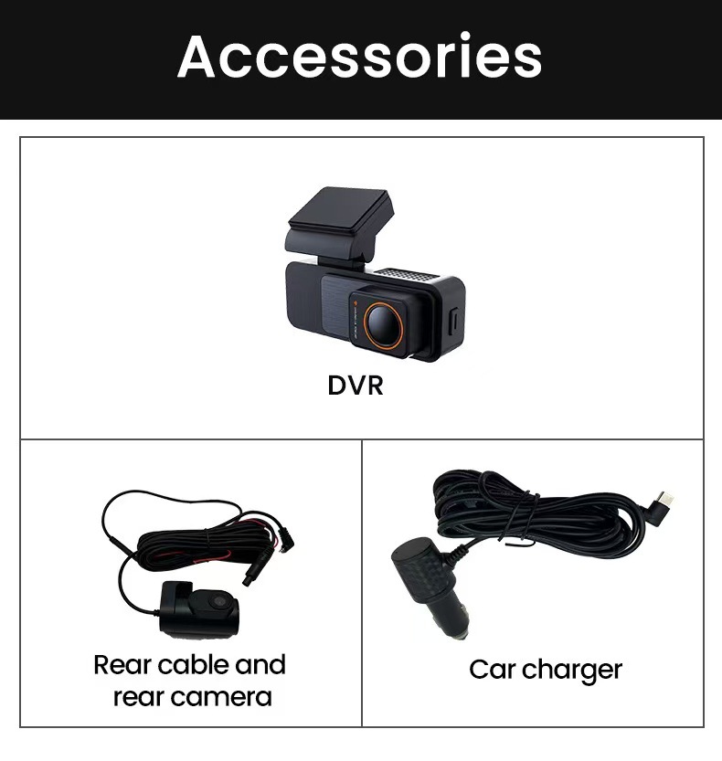 X30 Dash Cam 4K HD Night Vision Front and Rear Dual Recording Mobile Phone Connection Dual Lens Car DVR Gravity Sensing