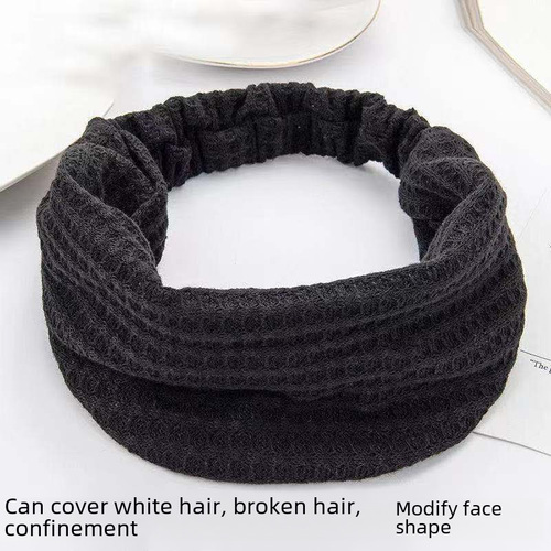 Knitted wide edge hairband Korean style hair clip face wash hair tie warm minimalist headband fashion head cover hair accessory