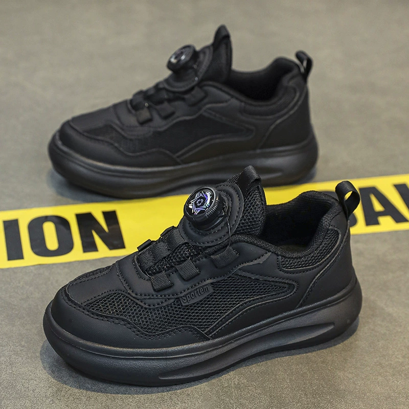 Детская спортивная обувь весна и осень новый студенческий кампус маленькая белая обувь сетка дышащая повседневная обувь на пуговицах