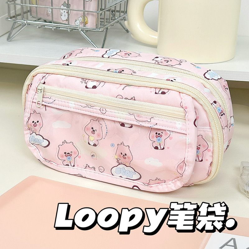 Jiyikawa ペンシルバッグ ins 高価値文具バッグ大容量学生筆箱多機能化粧品バッグ|undefined