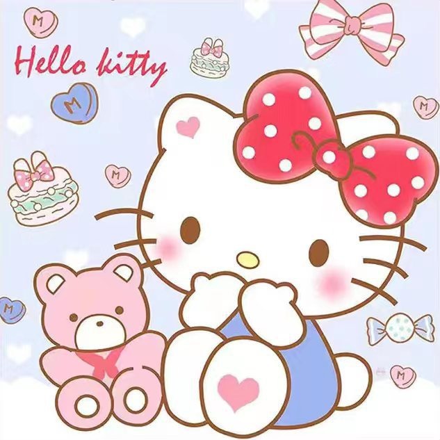 Cartoon 20*20 Diamond Painting DIY Kuromi Kidsren's Full Diamond Frame Painting Handmade Decorative Painting Sticker Manufacturer Wholesale