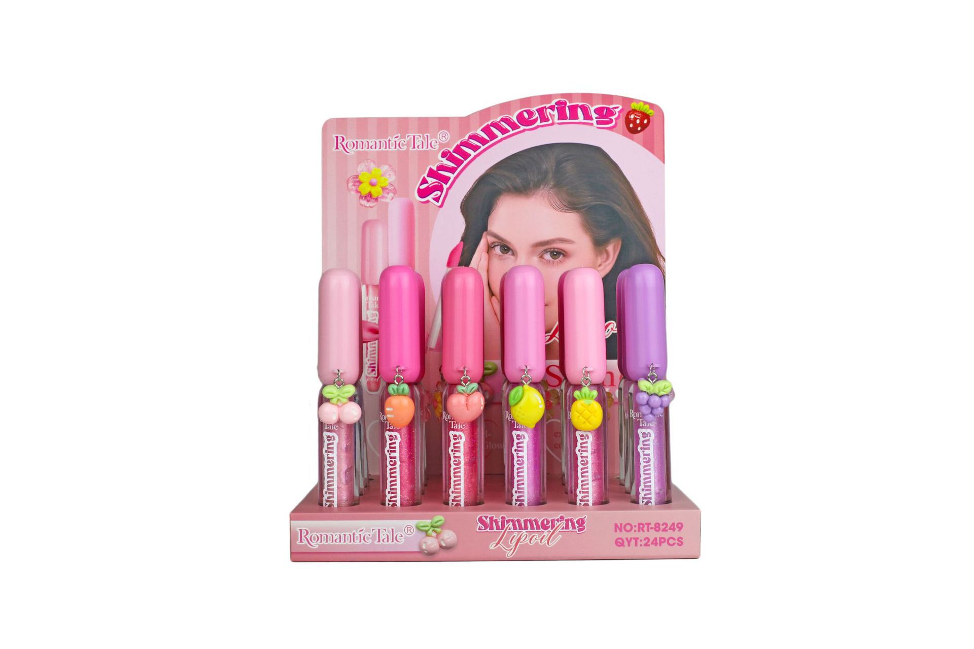 Romántico cuento transfronterizo esmalte labial de color templado humectante de color de agua espejo labial sin brillo labial image 8