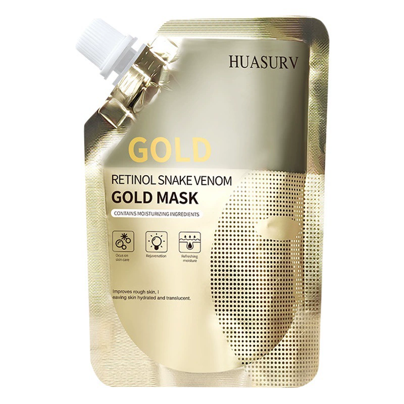(Эксклюзивно для трансграничных продаж) HUASURV Retinol Gold Mask: Увлажняющая и питательная отшелушивающая грязевая маска для гидратации кожи