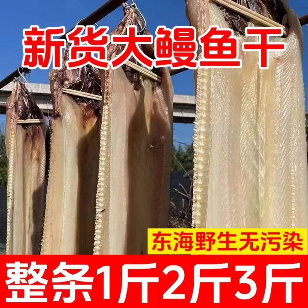 新货特大海鳗干淡晒整条宁波舟山鳗鲞大海鳗鱼干半干东海本地风鳗