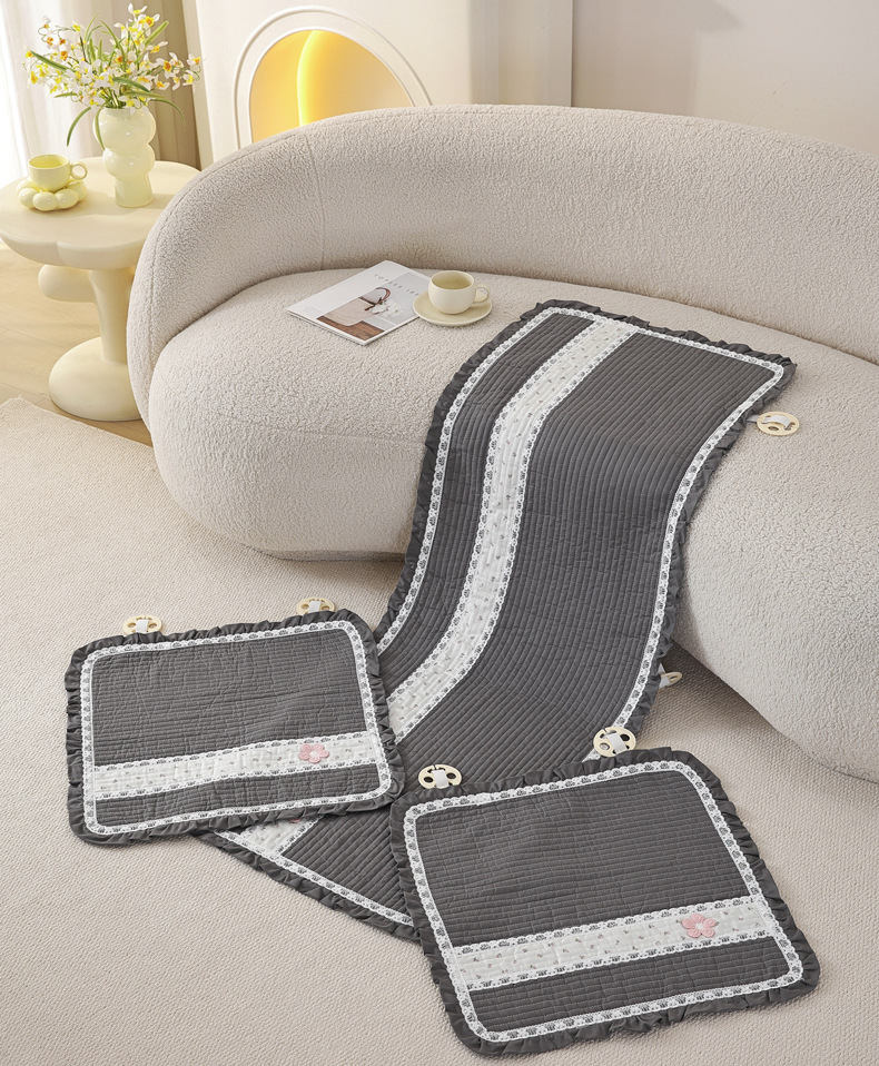 2026 new car seat cushion, pure cotton, suitable for all seasons, single-piece design for the driver's seat, long strip for the rear seat, non-slip, three-piece set