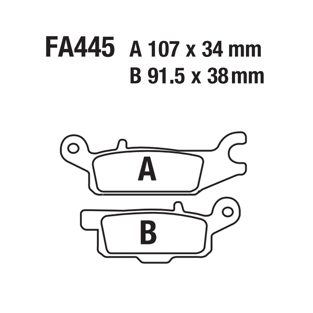 Motocicleta pastillas de freno pastillas de freno pastillas de freno pastillas de freno ATV playa coche FA445 YFM 500 700 izquierda trasera