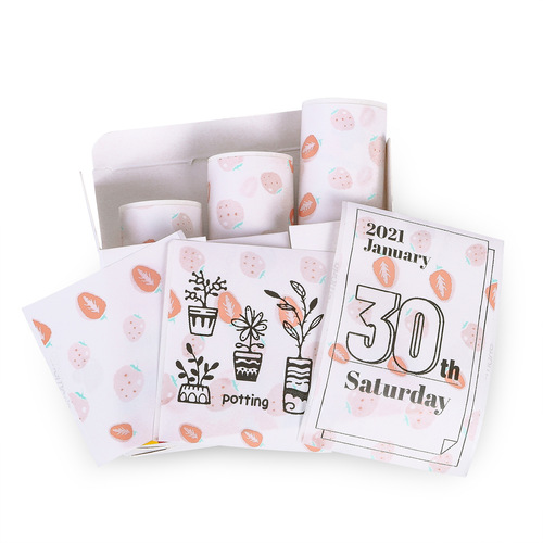 Phomemo 50 53mm T02/M02X self-adhesive printing paper thermal paper pattern stickers three rolls in a box