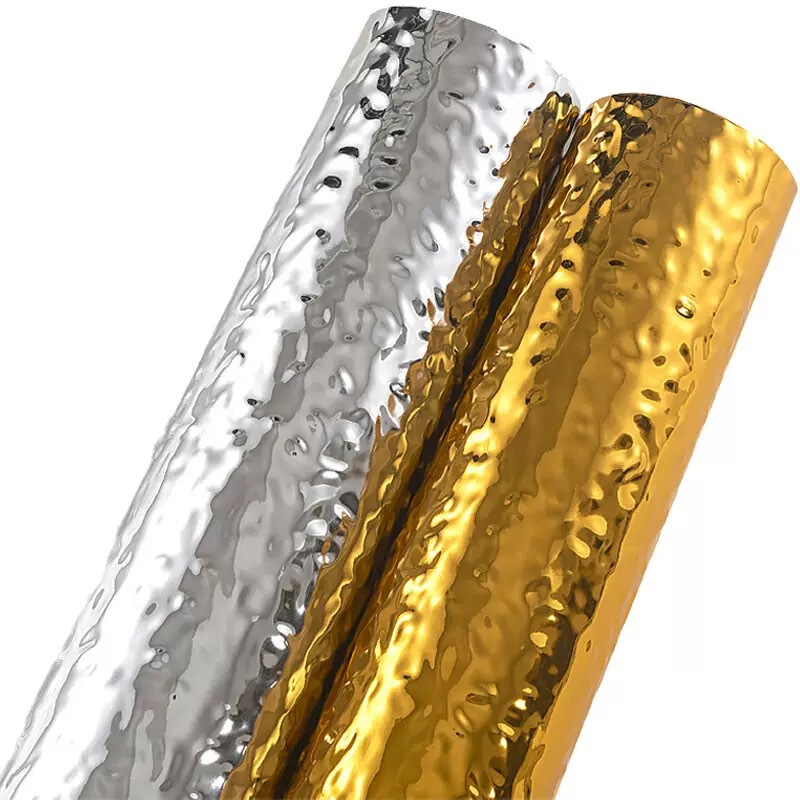 Imitation Stainless Steel Water Ripple Self-Adhesive Film Ceiling Ceiling Film Metal Decoration Wedding Gold Silver Sticker