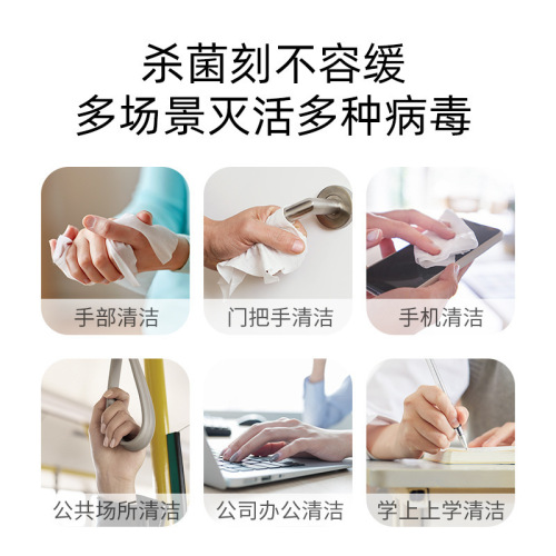 Large pack of 75% alcohol wet wipes, 80 pieces, disposable sanitizing, disinfecting and sterilizing wet wipes wholesale factory