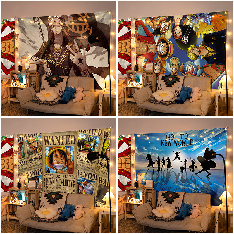 One piece background cloth ins hanging cloth poster anime canvas dormitory bedside wall decoration wall cloth Luffy mural One piece background cloth ins hanging cloth poster anime canvas dormitory bedside wall decoration wall cloth Luffy mural