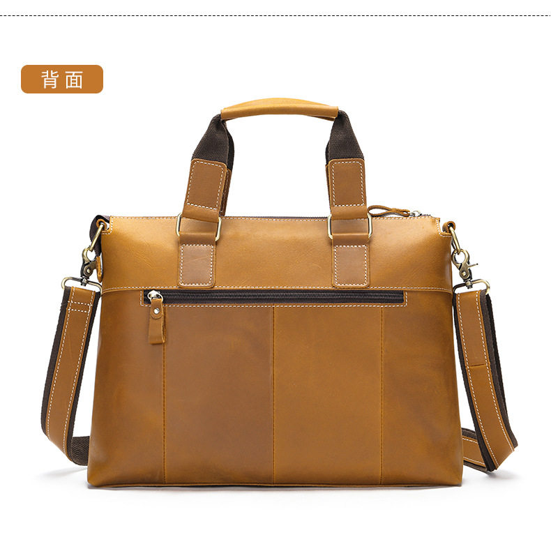 Túi xách công sở nam da bò cổ điển Marante, túi đeo chéo kiêm túi đựng laptop 14 inch — 260 dây trắng đen, 260 màu đen, 260 màu cà phê, Màu nâu nhạt chi tiết 20