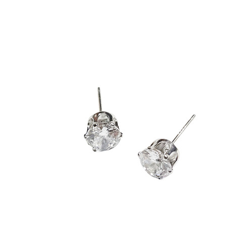 Earrings you don’t need to take off when sleeping!  !Super sparkling one diamond zircon s925 white ear bone nail simple small earrings for women