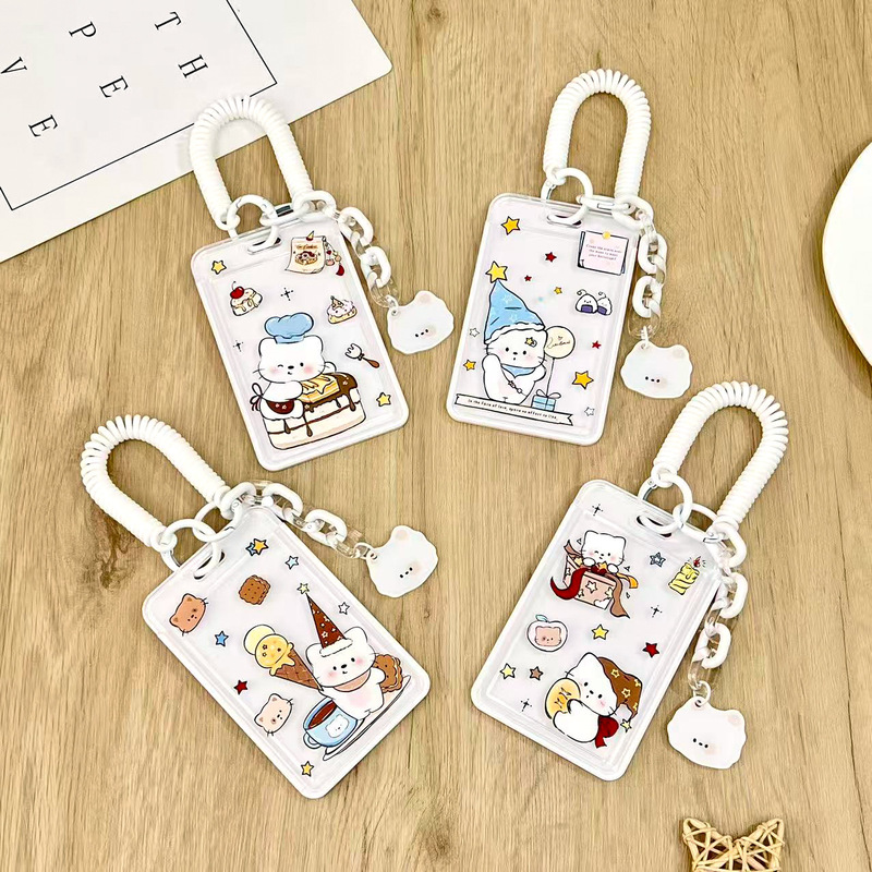Transparent Card Holder for Cats, Student School Card, Water Card, Access Card Holder, Protective Cover for Children and Elderly, Plastic in Stock