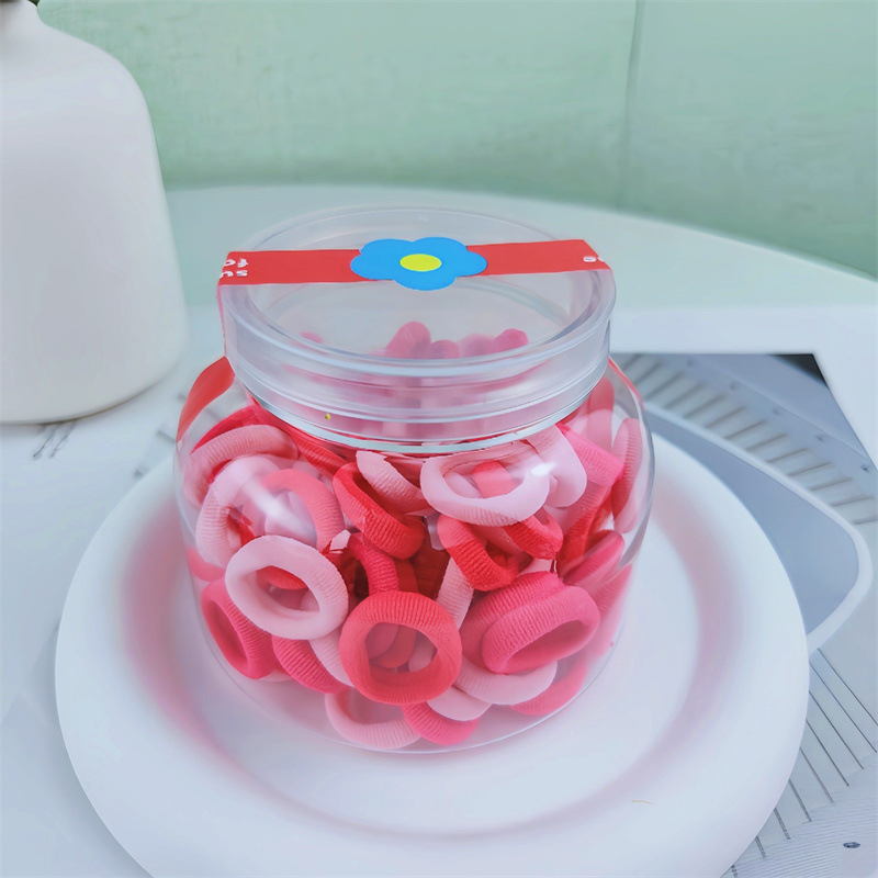 Los anillos para el cabello de los niños no dañan el cabello, los anillos de toalla para bebés, las chicas lindas, las bandas elásticas de los pulgares de color caramelo, los sombreros de cuerda para atar el cabello