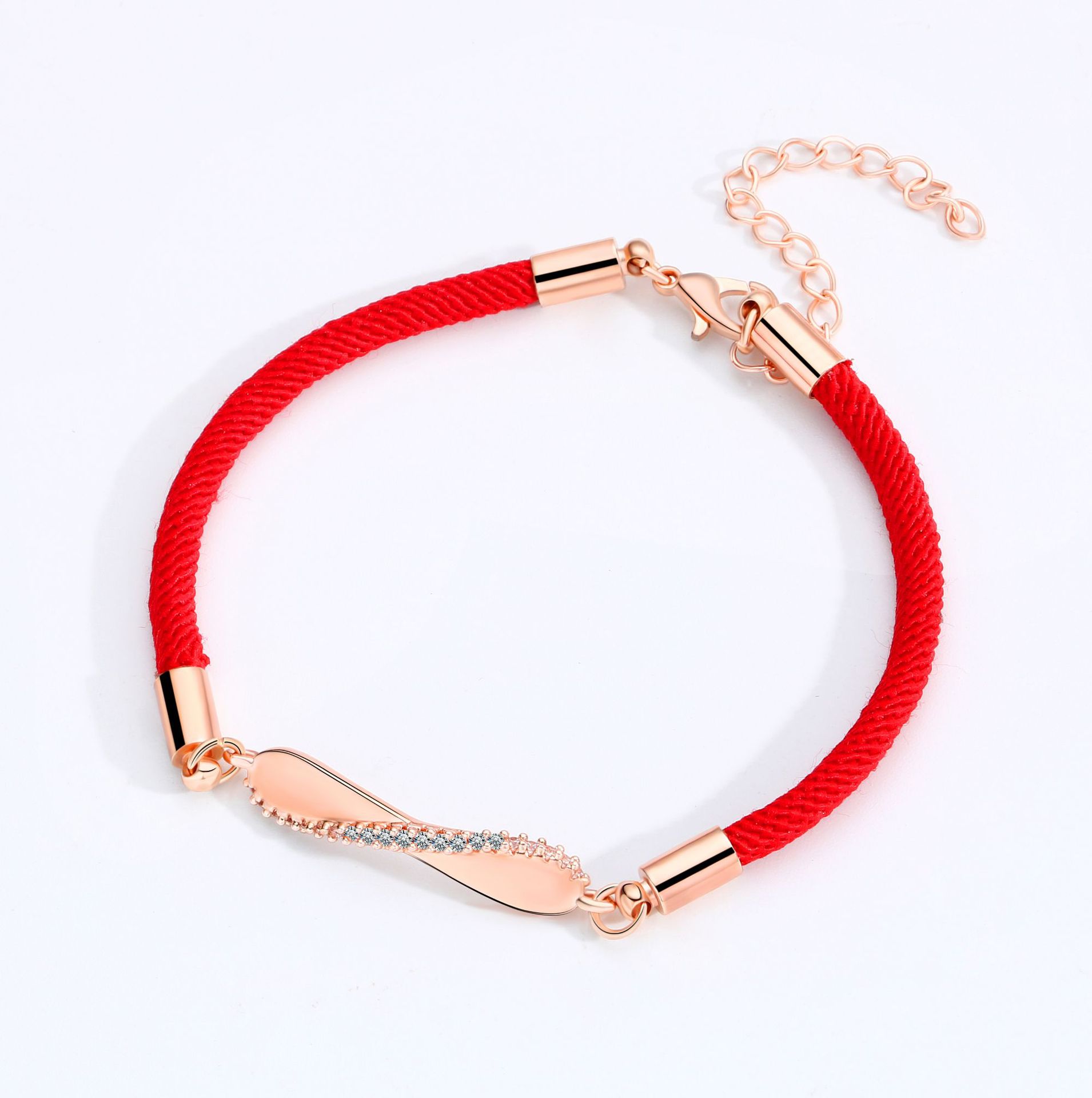 Waves Pattern Couple Gender Simple Style Waves Alloy Copper Woven Chain String Bracelets Wholesale