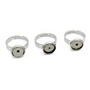 Adjustable ring stainless steel, 10mm, with gem, wholesale