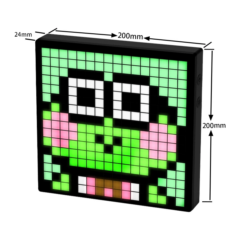 LED-пиксельный дисплей (Pixel Display) 16×16 пикселей Bluetooth DIY рамка для фото, 20×20 см